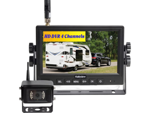Haloview MC7108 Wireless RV Backup Camera System 7'' Monitor Built in DVR Rear View Camera with Infrared Night Vision and Wide Viewing Angle for Truck/Trailer/RV/Pickups/Camping Car/Van/Farm Haloview MC7108 Wireless RV Backup Camera System 7'' Monitor Built in DVR Rear View Camera with Infrared Night Vision and Wide Viewing Angle for Truck/Trailer/RV/Pickups/Camping Car/Van/Farm