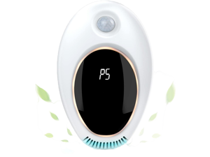 Plug in Air Purifier with Motion Sensor Light for Home, Odor Eliminator Mini Ozone Air Freshener Ionizer Deodorizer to Remove Smell from Pets Smoke Toilet for House Bathroom Kitchen Bedroom Office