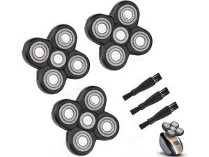 FREEDOM 3PCS Universal 5 Blades Shaver Replacement Heads Compatible with SHPAVVER Wyklaus Freedom shaver, for Most Major Brands, with Easy grooming Clean Brush Blade Cover