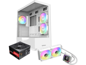 RAIDMAX I801 ATX Gaming PC Case White Color Bundle,Pre-Installed 3x ARGB Fans, Includes 700W PSU + 240mm Liquid Cooler, Supports 400mm GPU, AMD 5000/7000 Series & Intel 12/13/14th Gen RAIDMAX I801 ATX Gaming PC Case White Color Bundle,Pre-Installed 3x ARGB Fans, Includes 700W PSU + 240mm Liquid Cooler, Supports 400mm GPU, AMD 5000/7000 Series & Intel 12/13/14th Gen
