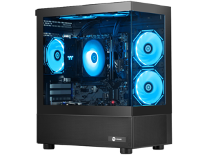 Ningmei Gaming PC Desktop computer, AMD Ryzen 7 5700G 8 core 3.8GHz (up to 4.6GHz),  16GB DDR4 RAM 3200MHz, 1TB NVME SSD, 550W PSU, Game Design Office Platform, Wi-Fi, Windows 11 Tower Prebuilt PC