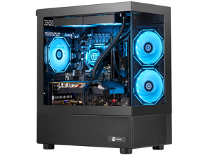 Ningmei Gaming Desktop Computer PC, AMD Ryzen 7 5700X, RTX 5060, 32GB DDR4 RAM, 1TB NVME SSD, 240 Liquid Cooler, 650W PSU, Wi-Fi, ARGB Fans , Game Design Office, Windows 11 Home , Prebuilt Gaming PC