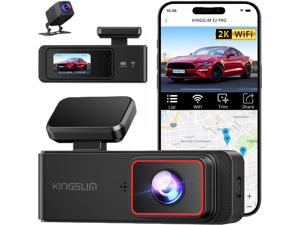 Kingslim Dash Cam Front and Rear 2K+1080P, Mini WiFi Dash Camera for Cars Dual Dashcam Parking Monitor, Loop Recording, Car Camera Support Max 256GB (E2PRO) Kingslim Dash Cam Front and Rear 2K+1080P, Mini WiFi Dash Camera for Cars Dual Dashcam Parking Monitor, Loop Recording, Car Camera Support Max 256GB (E2PRO)