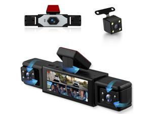KYNNT 360 Dash Cam 1080P Front+480P Rear Left Right, 4 Channel Dash Cam for Car, 3.16 Inch IPS Dashcams with Night Vision, Loop Recording, Motion Detection, 24/7 Parking Monitor, Reversing Help KYNNT 360 Dash Cam 1080P Front+480P Rear Left Right, 4 Channel Dash Cam for Car, 3.16 Inch IPS Dashcams with Night Vision, Loop Recording, Motion Detection, 24/7 Parking Monitor, Reversing Help