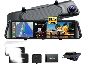 2.5K Mirror Dash Cam with Carplay Mirror & Android Auto, Dash Cam Front and Rear with Zoom Function,12 inches Rear View Mirror Camera with Voice Control/BT Call/64GB Card Included-JOMISE K17 Pro 2.5K Mirror Dash Cam with Carplay Mirror & Android Auto, Dash Cam Front and Rear with Zoom Function,12 inches Rear View Mirror Camera with Voice Control/BT Call/64GB Card Included-JOMISE K17 Pro