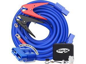 Jumper Cables,1 Gauge 30 Feet 800A Booster Cables with UL-Listed Clamps, Heavy Duty Automotive Quick Connect Booster Cables for Car, SUV and Trucks with Carry Bag