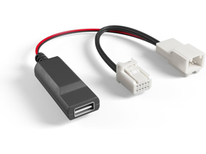 Dashcam Power Adapter (10-pin Type B). Compatible with Select Toyota, Lexus, Subaru Models. Connects to Rearview Mirror, Built-in USB Power Source, Easy to Install