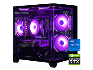 AOACE Gaming PC Desktop INTEL Core i5 12400F 2.5 GHz, NVIDIA RTX 4060 8G DLSS 3, 32GB DDR4 RAM 3200MHz,1TB NVMe PCIe4.0,  Wi-Fi6E, Game Design Office console,Sea View Room,Windows 11 Home 64-bit