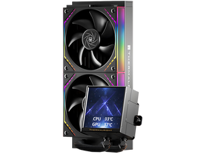 Thermalright Peerless Vision 240 ARGB Black 240mm AIO CPU Liquid Cooler, 3.95" 480x480 LCD, 2000RPM PWM ARGB Fans, for Intel and AMD Thermalright Peerless Vision 240 ARGB Black 240mm AIO CPU Liquid Cooler, 3.95" 480x480 LCD, 2000RPM PWM ARGB Fans, for Intel and AMD