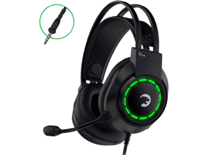 GAMEPOWER Voldon X 3.5mm Jack Gaming Headset - Wired Headphones with 50MM Drivers, Comfort Design, Noise Cancelling Mic, PS4, PS5, for Xbox, Black