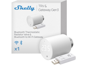 Shelly Blu TRV & Blu Gateway Gen3, Smart Thermostatic Valve, Butooth & Zigbee connectivity, Temperature Control, Home Automation Shelly Blu TRV & Blu Gateway Gen3, Smart Thermostatic Valve, Butooth & Zigbee connectivity, Temperature Control, Home Automation