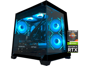 YAWYORE Gaming PC Desktop,AMD Ryzen 7 5700X,RTX5060 8G,MSI B550M,32GB DDR4 3200 RAM and 1TB M.2 NVMe PCle4.0,Liquid Cooler ARGB FAN,Wi-Fi+BT,Game Design Office console,Sea View Room,Prebuilt Gaming PC
