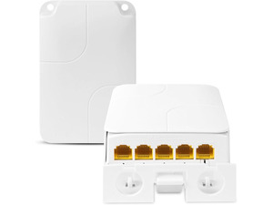 PoE Extender Gigabit, 5 Port PoE Repeater, 1 in 4 Out, 90W in 60W Out, Extends 100m, Vlan, IEEE802.3af/at/bt for IP Camera, PoE Power AP, IP Telephone, 10/100/1000Mbps, Wall Mount PoE Extender Gigabit, 5 Port PoE Repeater, 1 in 4 Out, 90W in 60W Out, Extends 100m, Vlan, IEEE802.3af/at/bt for IP Camera, PoE Power AP, IP Telephone, 10/100/1000Mbps, Wall Mount