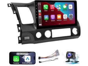 Leadfan Car Stereo Radio Support Wireless CarPlay & Android Auto for Honda Civic 2006 2007 2008 2009 2010 2011, 10.1 Inch Touch Screen Bluetooth Car Stereo with GPS Navigation WiFi Backup Camera Leadfan Car Stereo Radio Support Wireless CarPlay & Android Auto for Honda Civic 2006 2007 2008 2009 2010 2011, 10.1 Inch Touch Screen Bluetooth Car Stereo with GPS Navigation WiFi Backup Camera