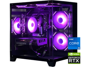 AOACE Gaming PC Desktop INTEL Core i5 14400F 2.5 GHz, NVIDIA RTX 5060 8G DLSS 4, 32GB DDR4 RAM 3200MHz,1TB NVMe PCIe4.0, Wi-Fi6E, Game Design Office console,Sea View Room,Windows 11 Home 64-bit