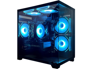 AOACE Gaming PC Desktop INTEL Core i5 14400F, NVIDIA RTX 5060Ti 8G DLSS 4 , 32GB DDR5 RAM 6400MHz,1TB NVMe PCIe4.0, Wi-Fi6E, Game Design Office console,Sea View Room Windows 11