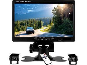 Camecho DC 12V 24V Vehicle Backup Camera System 2 x Rear View Camera Support Night Vision Waterpoof & 7" Monitor with Dual 34ft AV Cables Hardwire for Bus Truck Van Trailer RV Campers Camecho DC 12V 24V Vehicle Backup Camera System 2 x Rear View Camera Support Night Vision Waterpoof & 7" Monitor with Dual 34ft AV Cables Hardwire for Bus Truck Van Trailer RV Campers