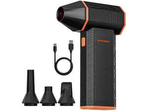 WOLFBOX MegaFlow 50 Compressed Air Duster-110000RPM Super Power Electric Air Duster, 3-Gear Adjustable Mini Blower with Fast Charging, Dust Blower for Computer, Keyboard, House, Outdoor and Car WOLFBOX MegaFlow 50 Compressed Air Duster-110000RPM Super Power Electric Air Duster, 3-Gear Adjustable Mini Blower with Fast Charging, Dust Blower for Computer, Keyboard, House, Outdoor and Car