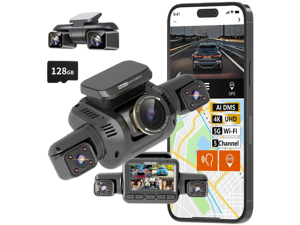 360 View 5 Channel Dash Cam Front and Rear with AI Driver Monitor System DMS, 4K Dash Camera for Cars, Built-in GPS WiFi Night Vision, Dashcam Free 128G Card, 24/7 Parking Monitor Mode, V8 Ultra-5CH 360 View 5 Channel Dash Cam Front and Rear with AI Driver Monitor System DMS, 4K Dash Camera for Cars, Built-in GPS WiFi Night Vision, Dashcam Free 128G Card, 24/7 Parking Monitor Mode, V8 Ultra-5CH