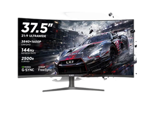 LXZ 38 inch UWQHD 4K Curved Gaming Monitor, 3840x1600P, 144Hz, 2500R VA Panel, AMD FreeSync & G-Sync, HDMI & DP, PIP/PBP, Frameless RGB Gaming Computer Monitor LXZ 38 inch UWQHD 4K Curved Gaming Monitor, 3840x1600P, 144Hz, 2500R VA Panel, AMD FreeSync & G-Sync, HDMI & DP, PIP/PBP, Frameless RGB Gaming Computer Monitor