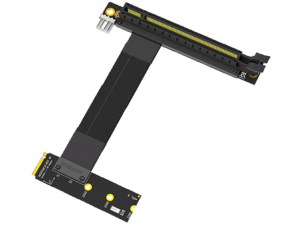 PCIe 16X 90° Right Angle to M.2 NGFF Key M Adapter PCI Express Riser Cable for Graphics Card / SSD, Right Direction Extension for Desktop PC PCIe 16X 90° Right Angle to M.2 NGFF Key M Adapter PCI Express Riser Cable for Graphics Card / SSD, Right Direction Extension for Desktop PC