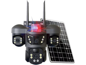 V380 Triple-Lens 4G Solar Security Camera 12MP Ultra HD, Smart Night Vision, Two-Way Audio, Outdoor, Solar Powered V380 Triple-Lens 4G Solar Security Camera 12MP Ultra HD, Smart Night Vision, Two-Way Audio, Outdoor, Solar Powered