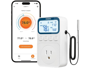 Plug in Thermostat WiFi 1800W 15A Heating Cooling Timer Countdown Mode Plug in Thermostat WiFi 1800W 15A Heating Cooling Timer Countdown Mode