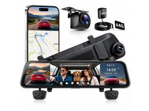 Driauto 12" 4 Channel 1080P Mirror Dash Cam Backup Camera64G SD Card Wireless Dash Cam Front and Rear APP WiFi Loop Recording GPS Night Vision G-Sensor Parking Monitor Reverse Assist Touch Scre Driauto 12" 4 Channel 1080P Mirror Dash Cam Backup Camera64G SD Card Wireless Dash Cam Front and Rear APP WiFi Loop Recording GPS Night Vision G-Sensor Parking Monitor Reverse Assist Touch Scre