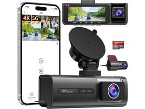 3 Channel 5G WiFi Dash Cam, 4K+1080P+1080P Dash Cam Front and Rear with 64GB Card, Dash Camera for Car with HDR IR Night Vision, G-Sensor, 24/7 Parking Mode, WDR, Support 128GB Max - Silver 3 Channel 5G WiFi Dash Cam, 4K+1080P+1080P Dash Cam Front and Rear with 64GB Card, Dash Camera for Car with HDR IR Night Vision, G-Sensor, 24/7 Parking Mode, WDR, Support 128GB Max - Silver