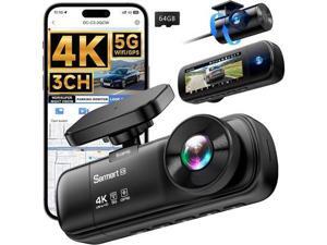 SARMERT 4K 3 Channel Dash Cam, Dash Cam Front and Rear C3, Free 64GB Card, 4K+1080P+1080P Dashcam, G-Sensor, WDR, APP, 5G WiFi, Night Vision, 24H Parking Monitor SARMERT 4K 3 Channel Dash Cam, Dash Cam Front and Rear C3, Free 64GB Card, 4K+1080P+1080P Dashcam, G-Sensor, WDR, APP, 5G WiFi, Night Vision, 24H Parking Monitor