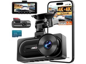 IIWEY 4K+4K Dash Cam Front and Rear, Dual STARVIS Sensor, 5G WiFi-6 (up to 20MB/s) with App, 128G SD Card Included, GPS, Dash Camera for Cars with 24/7 Parking Mode, 3.18 Inch IPS, 170° Wide Angle IIWEY 4K+4K Dash Cam Front and Rear, Dual STARVIS Sensor, 5G WiFi-6 (up to 20MB/s) with App, 128G SD Card Included, GPS, Dash Camera for Cars with 24/7 Parking Mode, 3.18 Inch IPS, 170° Wide Angle