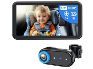 BM2A Baby Car Camera 3X Zoom to See Baby Clearly, 5.2" 1080P Display & Auto IR Night Vision, Rear-Facing View Monitor, Easy Install for Parents & Pet Owners BM2A Baby Car Camera 3X Zoom to See Baby Clearly, 5.2" 1080P Display & Auto IR Night Vision, Rear-Facing View Monitor, Easy Install for Parents & Pet Owners