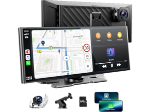 Volam 9.26'' Carplay Screen for Car with 4K Dash Cam, Compatible with Apple Carplay & Android Auto, Carplay with 1080p Backup Camera, Mirror Link, Loop Recording, GPS Navigation Volam 9.26'' Carplay Screen for Car with 4K Dash Cam, Compatible with Apple Carplay & Android Auto, Carplay with 1080p Backup Camera, Mirror Link, Loop Recording, GPS Navigation