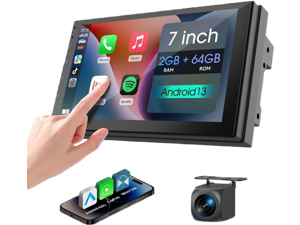 7" Car Stereo Double Din Wireless Apple Carplay Radio Screen for Car Audio Receivers, Bluetooth 5.0 Car Play Android Auto Touchscreen, Channel RCA, Backup Camera, SWC, FM/AM|Car Audio Receivers 7" Car Stereo Double Din Wireless Apple Carplay Radio Screen for Car Audio Receivers, Bluetooth 5.0 Car Play Android Auto Touchscreen, Channel RCA, Backup Camera, SWC, FM/AM|Car Audio Receivers