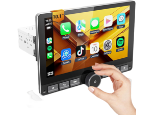 10.1" Single Din Android Car Stereo with 360° Rotatable Touch Screen - Android 13, Wireless CarPlay & Android Auto, 2G+64G, Built-in GPS/Wi-Fi/Bluetooth, Includes Backup Camera. 10.1" Single Din Android Car Stereo with 360° Rotatable Touch Screen - Android 13, Wireless CarPlay & Android Auto, 2G+64G, Built-in GPS/Wi-Fi/Bluetooth, Includes Backup Camera.