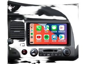 9" Car Stereo Radio for Honda Civic 2006 2007 2008 2009 2010 2011 - Wireless CarPlay Android Auto | 5G WiFi GPS Navigation | IPS HD Touchscreen | Bluetooth/FM/SWC | 1080P Backup Camera 9" Car Stereo Radio for Honda Civic 2006 2007 2008 2009 2010 2011 - Wireless CarPlay Android Auto | 5G WiFi GPS Navigation | IPS HD Touchscreen | Bluetooth/FM/SWC | 1080P Backup Camera