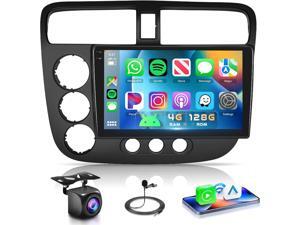 4G+128G Car Radio for Honda Civic 2001-2005 Stereo 9 inch in-Cell Touch Screen Wireless CarPlay/Android Auto Android 15 Bluetooth DSP FM/RDS GPS WiFi SWC AHD Backup Camera 4G+128G Car Radio for Honda Civic 2001-2005 Stereo 9 inch in-Cell Touch Screen Wireless CarPlay/Android Auto Android 15 Bluetooth DSP FM/RDS GPS WiFi SWC AHD Backup Camera