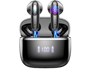 Wireless Earbud, Bluetooth Headphones 5.3 Built in 4 ENC Mic, Hi-Fi Stereo Bass Wireless Earphones, 40H Bluetooth Earbud in-Ear Dual LED Display, USB-C, IP7 Waterproof Sports Ear Buds, for Android iOS Wireless Earbud, Bluetooth Headphones 5.3 Built in 4 ENC Mic, Hi-Fi Stereo Bass Wireless Earphones, 40H Bluetooth Earbud in-Ear Dual LED Display, USB-C, IP7 Waterproof Sports Ear Buds, for Android iOS