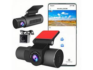 3 Channel Mini Dash Cam with App Control, 2K Front + 1080P Rear and Inside Triple Car Camera with 32GB Card, Night Vision, G-Sensor, Loop Recording, Easy Install for Cars 3 Channel Mini Dash Cam with App Control, 2K Front + 1080P Rear and Inside Triple Car Camera with 32GB Card, Night Vision, G-Sensor, Loop Recording, Easy Install for Cars