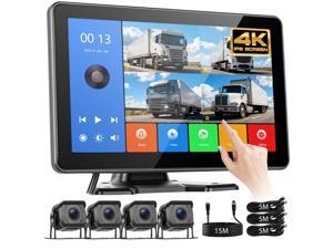 Hodozzy 4 Channel Backup Camera Monitor System, 10.1 Inch 4 Split Reversing Monitor, Night Vision, IP68 Waterproof, BSD, Parking Monitoring, Hard-Wired Backup Camera for Trucks/Bus/Trailer/RV/Pickup Hodozzy 4 Channel Backup Camera Monitor System, 10.1 Inch 4 Split Reversing Monitor, Night Vision, IP68 Waterproof, BSD, Parking Monitoring, Hard-Wired Backup Camera for Trucks/Bus/Trailer/RV/Pickup