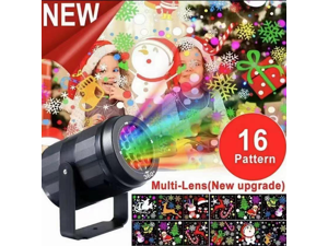 Christmas Projector Lights, Indoor/Outdoor, 16 Patterns, LED Snowflake Projector, Christmas Decorations for Xmas Holiday Party, Garden, Yard Christmas Projector Lights, Indoor/Outdoor, 16 Patterns, LED Snowflake Projector, Christmas Decorations for Xmas Holiday Party, Garden, Yard
