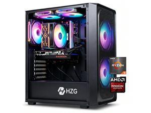 HZG M500 Prebuilt Gaming Desktop PC, AMD Ryzen 5 5600 6-Core, Radeon RX 6600 8GB, 16GB DDR4, 1TB NVMe SSD, Wi-Fi 6, VR Ready, Windows 11 HZG M500 Prebuilt Gaming Desktop PC, AMD Ryzen 5 5600 6-Core, Radeon RX 6600 8GB, 16GB DDR4, 1TB NVMe SSD, Wi-Fi 6, VR Ready, Windows 11