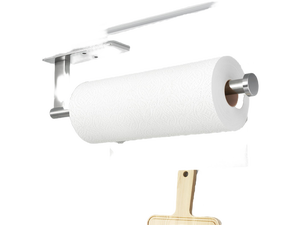 Paper Towel Holder Under Cabinet - Stainless Steel Paper Towel Holder Wall Mount, Self-Adhesive or Drilling, Silver Towel Rack for Kitchen Organization and Storage, Paper Towel Holder Under Cabinet - Stainless Steel Paper Towel Holder Wall Mount, Self-Adhesive or Drilling, Silver Towel Rack for Kitchen Organization and Storage,