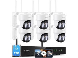 XMARTO 10X Zoom Mesh WiFi6 PTZ AI Tracking Security Camera System, 6-Cam 2K Dual Lens Bundle, 10CH 4K Expandable NVR 1TB HDD, Long Range WiFi, Plug-in 24/7 Wireless Indoor/Outdoor Surveillance XMARTO 10X Zoom Mesh WiFi6 PTZ AI Tracking Security Camera System, 6-Cam 2K Dual Lens Bundle, 10CH 4K Expandable NVR 1TB HDD, Long Range WiFi, Plug-in 24/7 Wireless Indoor/Outdoor Surveillance