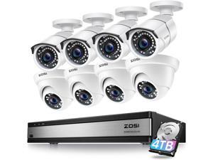 ZOSI Full 1080p 16 Channel Home Security Camera System with AI Human Vehicle Detection, H.265+ DVR with 4TB Hard Drive and 8 x 1080p CCTV Bullet Dome Camera Outdoor, Night Vision, Motion Alert Push ZOSI Full 1080p 16 Channel Home Security Camera System with AI Human Vehicle Detection, H.265+ DVR with 4TB Hard Drive and 8 x 1080p CCTV Bullet Dome Camera Outdoor, Night Vision, Motion Alert Push
