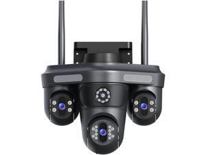5MP 3 Screens 3 Lens Surveillance Cameras Electric Rotation Outdoor WiFi IP Camera Human Auto Tracking CCTV Cam with 256G TF Card(US Plug) 5MP 3 Screens 3 Lens Surveillance Cameras Electric Rotation Outdoor WiFi IP Camera Human Auto Tracking CCTV Cam with 256G TF Card(US Plug)