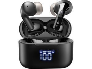 T20 Wireless Earbuds Bluetooth Headphones 48.5 Hrs Playtime with LED Digital Display, IPX8 Waterproof, Dual Mic Call Noise Cancelling 10mm Broad Range Speakers, New Version T20 Wireless Earbuds Bluetooth Headphones 48.5 Hrs Playtime with LED Digital Display, IPX8 Waterproof, Dual Mic Call Noise Cancelling 10mm Broad Range Speakers, New Version