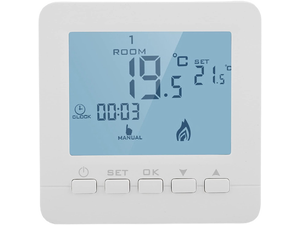 Programmable Thermostat, Digital LCD, Low Voltage, Gas Fireplace, Millivolt, Smart Temperature Controller, White, 5A Programmable Thermostat, Digital LCD, Low Voltage, Gas Fireplace, Millivolt, Smart Temperature Controller, White, 5A