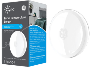 GE Smart Temperature Sensor, Works with Cync Smart Thermostat (Required and Sold Separately) to Reduce Hot and Cold Spots, Easy Mounting and DIY Installation, White GE Smart Temperature Sensor, Works with Cync Smart Thermostat (Required and Sold Separately) to Reduce Hot and Cold Spots, Easy Mounting and DIY Installation, White