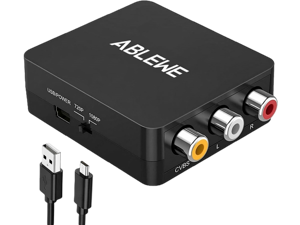 ABLEWE RCA to HDMI,AV to HDMI Converter, 1080P Mini RCA Composite CVBS Video Audio Converter Adapter Supporting PAL/NTSC for TV/PC/ PS3/ STB/Xbox VHS/VCR/Blue-Ray DVD Players ABLEWE RCA to HDMI,AV to HDMI Converter, 1080P Mini RCA Composite CVBS Video Audio Converter Adapter Supporting PAL/NTSC for TV/PC/ PS3/ STB/Xbox VHS/VCR/Blue-Ray DVD Players